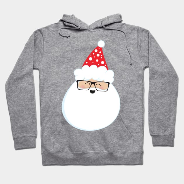 Santa Claus, Hipster Santa, Glasses, Christmas Hoodie by Jelena Dunčević